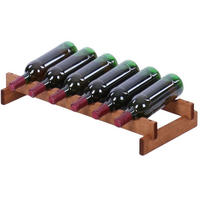WEINREGAL VINOTECA FLEX PRO HxBxT 9x65x28cm 6 Flaschen auf 1 Ebene Braun geölt - Braun, Holz (65/9/28cm) - PROREGAL