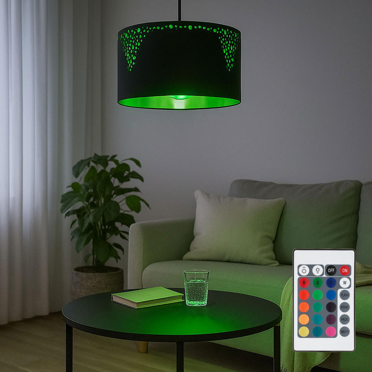 LED HÄNGELEUCHTE Metall Schwarz matt Gold - Schwarz, Metall (38/38/120cm) - Globo Lighting