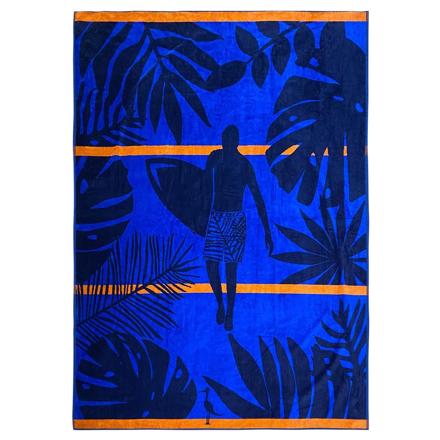 STRANDTUCH Frottee Velours Jacquard Sunday 140x180 400g/m² - Blau, Textil (140/180cm) - LE COMPTOIR DE LA PLAGE