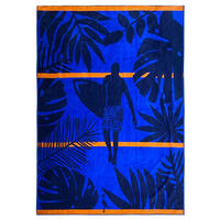 STRANDTUCH Frottee Velours Jacquard Sunday 140x180 400g/m² - Blau, Textil (140/180cm) - LE COMPTOIR DE LA PLAGE