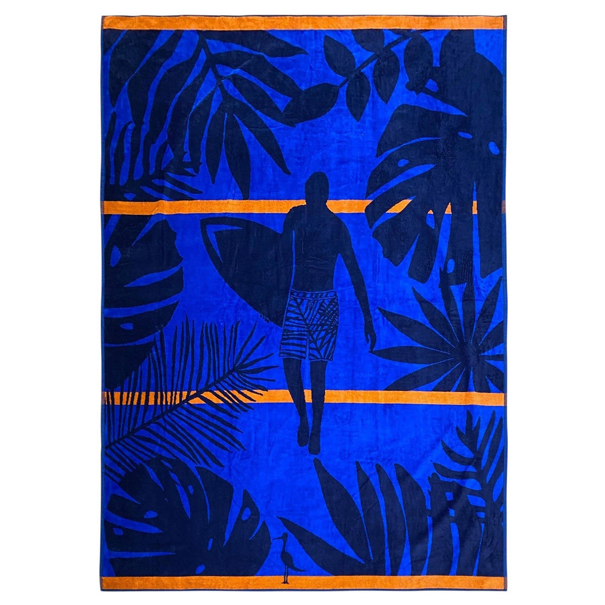 STRANDTUCH Frottee Velours Jacquard Sunday 140x180 400g/m² - Blau, Textil (140/180cm) - LE COMPTOIR DE LA PLAGE
