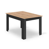 ESSTISCH Schwarz 120x80 cm NP Craft Modernes Design - Schwarz, Holzwerkstoff (80/120/7cm)