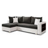ECKSOFA Lord, Seite: Links - Schwarz/Weiß, Holz/Textil (238/141cm) - Sofnet