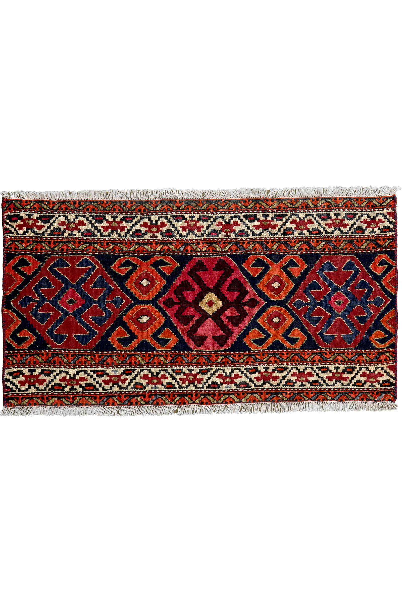 TEPPICH Sumak Shahsavan Blau 56/105 cm Schurwolle - Blau, Textil (105/56cm) - Looma