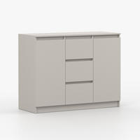 KOMMODE SOLO 2D3S II 120 cm Kaschmir/Kaschmir, 2-türig, drei Schubladen, grifflos - Kaschmir, Holzwerkstoff (120/86/42cm) - imoebel24
