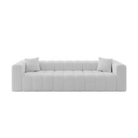 POHOVKA 3-MÍSTNÁ DONY-3 315x90x71 cm Světle šedá Buklé - černá/stříbrná, kompozitní dřevo/textil (315/71/90cm) - ALTDECOR