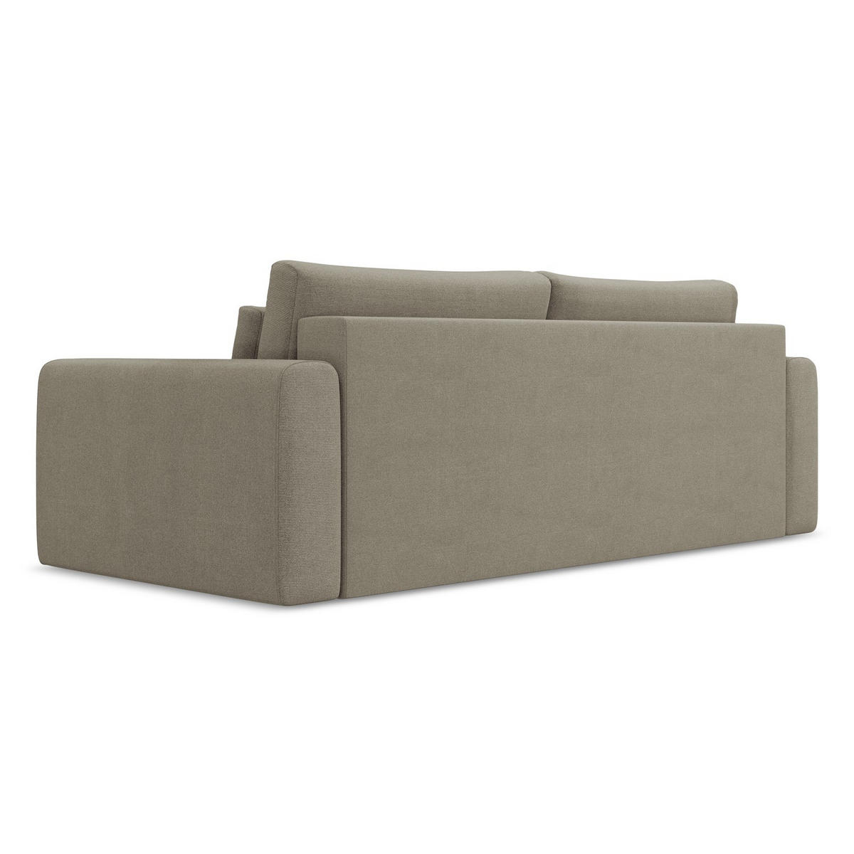 3-SITZER SOFA mit Schlaffunktion Strukturstoff Stoff Beige - Beige/Schwarz, Kunststoff/Textil (238/82/105cm) - LaMiaSofa