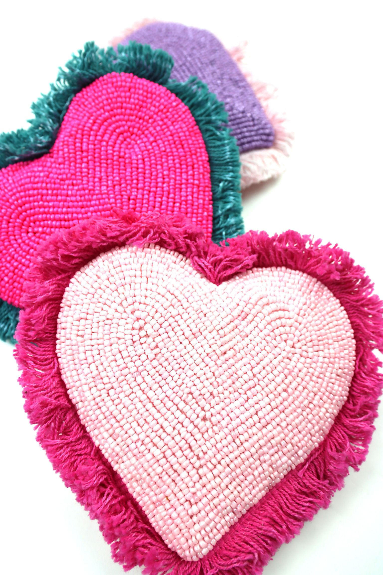 TÄSCHEN Hearts 3er-Set - Multicolor, Textil (13/13/13cm) - FURNARO