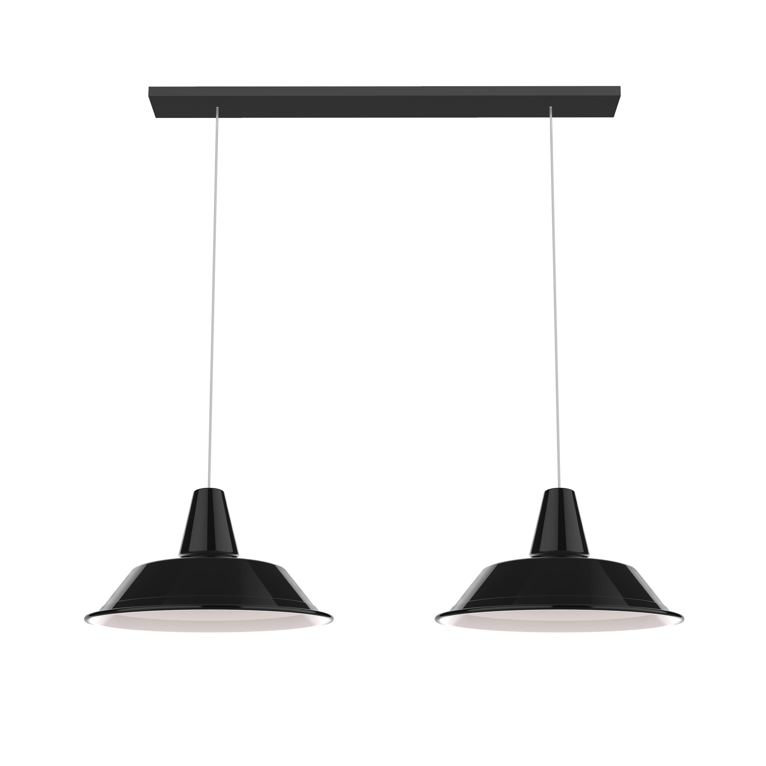 HÄNGELEUCHTE - Schwarz, Metall (35/70/120cm) - Lumicom