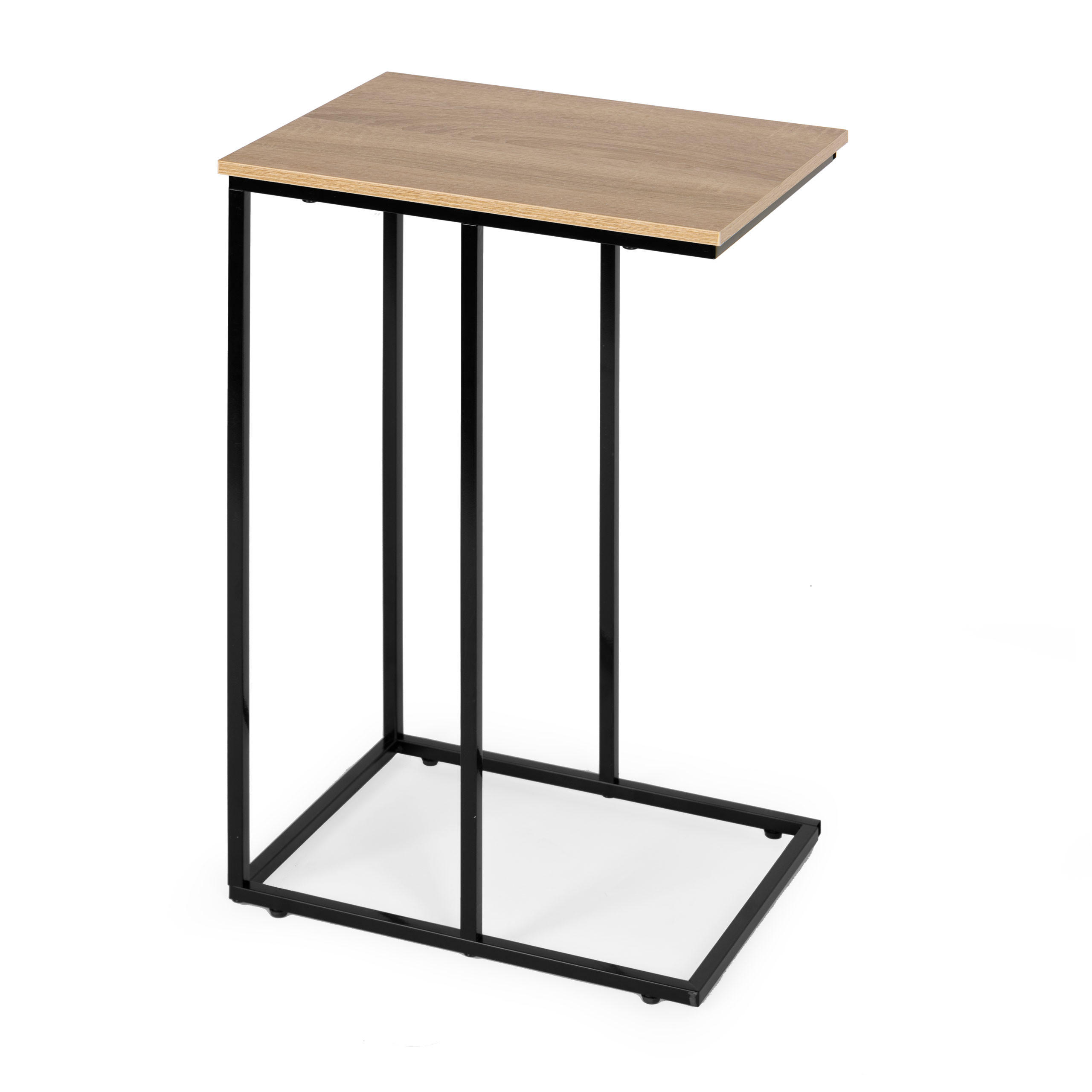 BEISTELLTISCH C Form TIVO Eiche - Eichefarben, Metall (40/30/66cm) - Mat-Haus