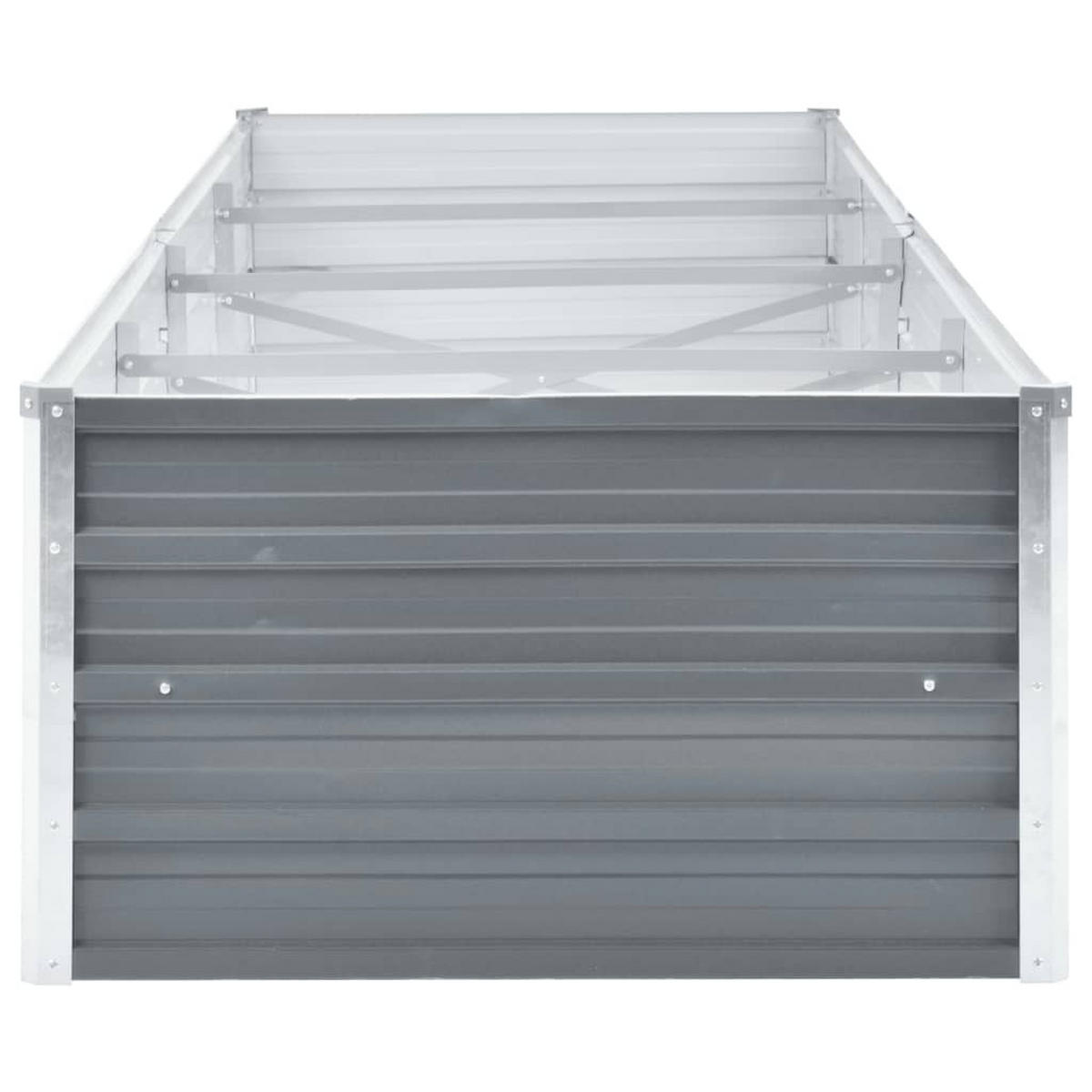 HOCHBEET 320/80/45 cm, aus Verzinkter Stahl, Grau - Grau, Metall (80/45/320cm) - vidaXL