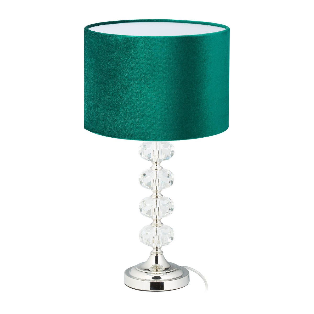 TISCHLAMPE - Multicolor, Glas/Textil (26/26/47cm) - Relaxdays