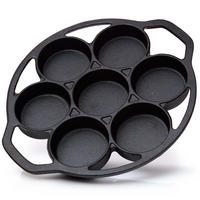 MUFFINFORM 6er aus Gusseisen Muffin Backform - Schwarz, Metall (26/5/26cm) - BBQ Nerd
