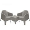 GARTENMÖBEL-SET MALUS, 3-tlg - Graubraun, Kunststoff - KONSIMO®