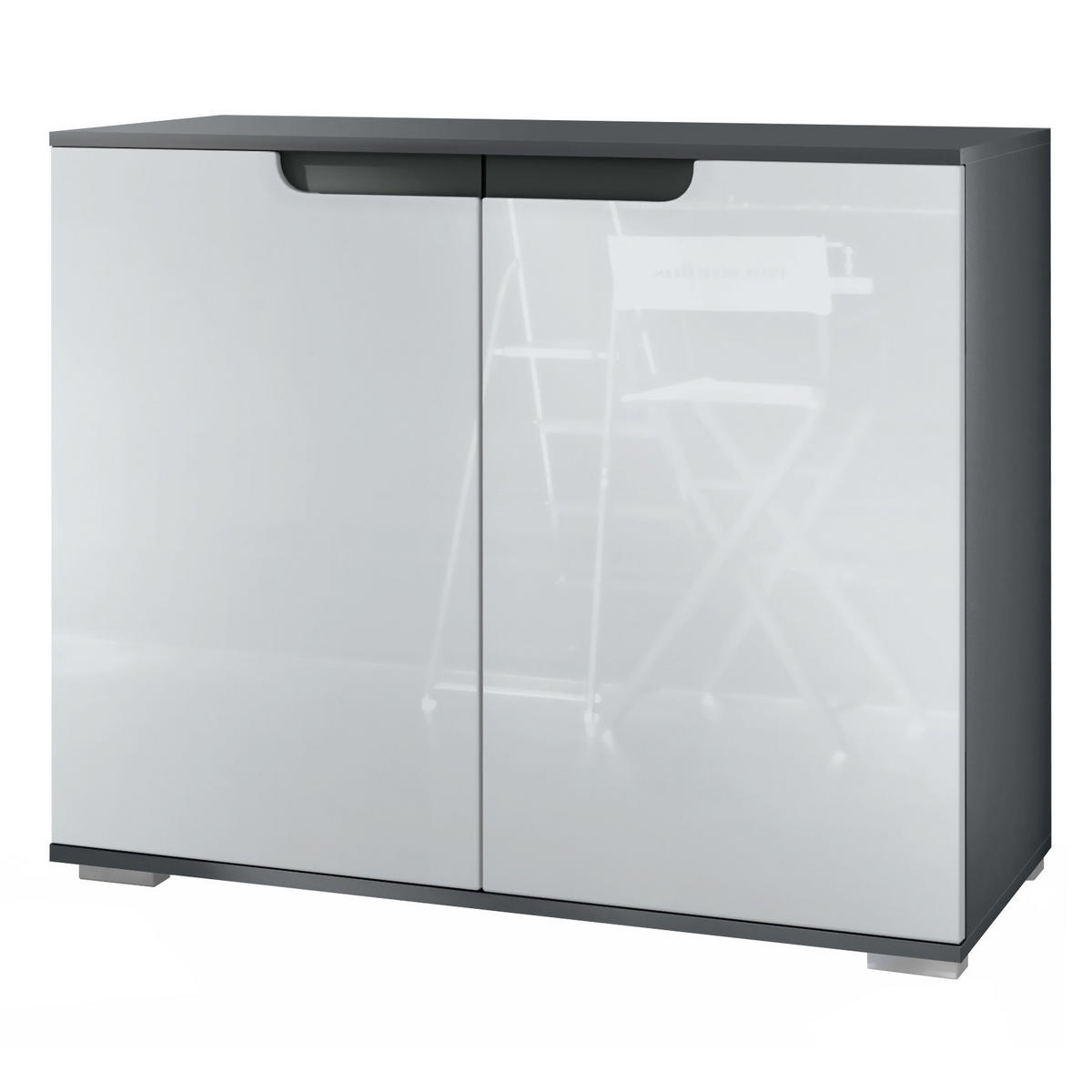 KOMMODE Sylt Weiß Hochglanz - Weiß Hochglanz, Holzwerkstoff (92.5/75.5/35cm) - Vladon