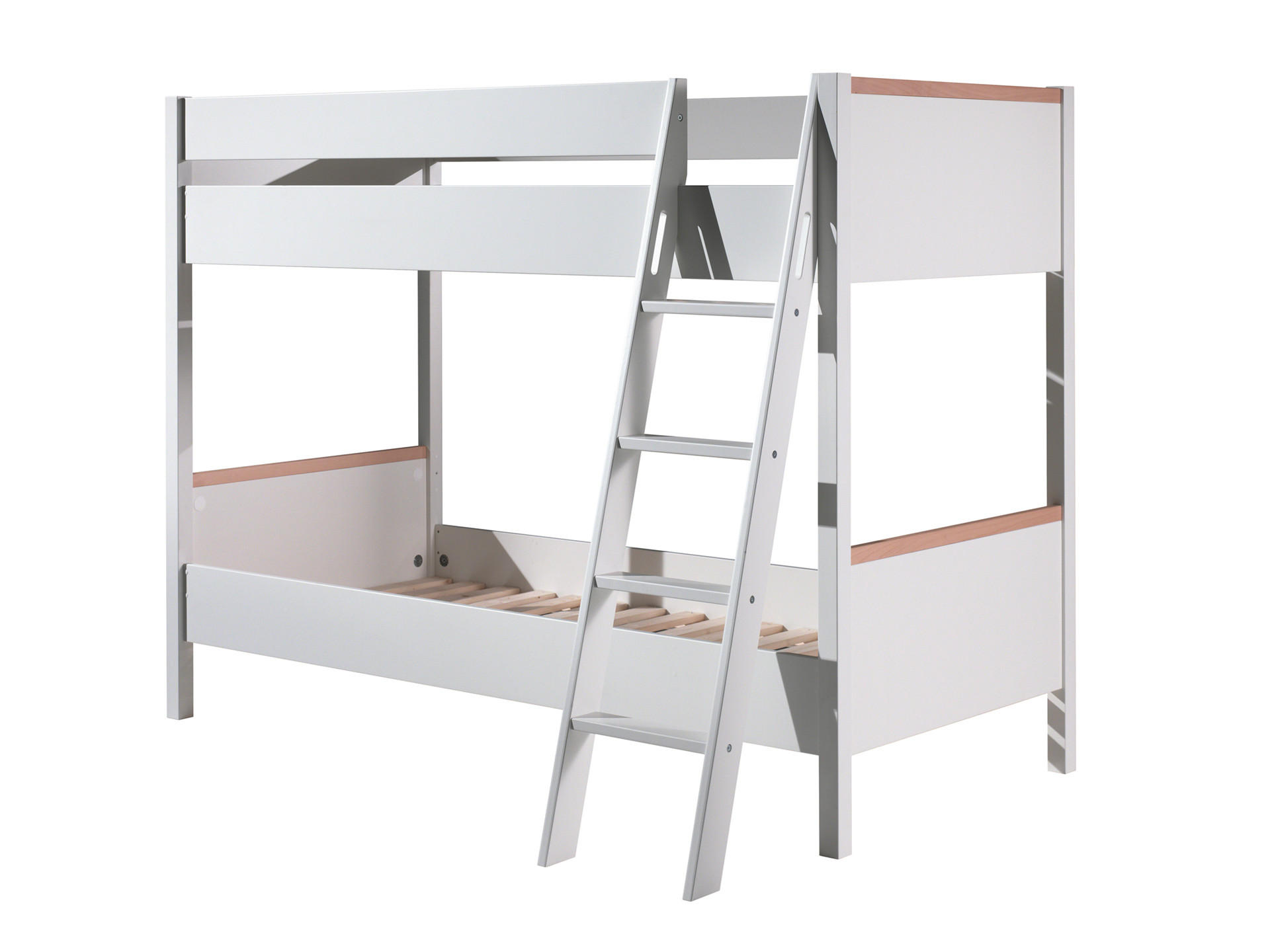 ETAGENBETT LONDON Weiß 139x211x160 cm - Weiß, Holzwerkstoff - FURNLUX
