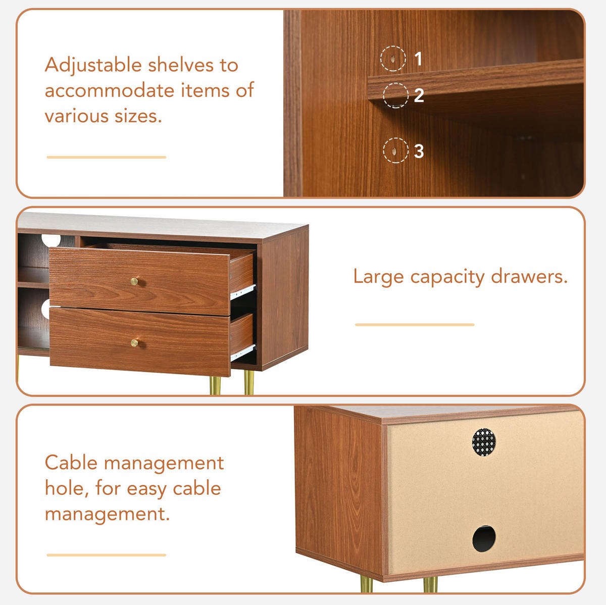 TV-SCHRANK in Walnuss mit Schiebetüren in Rattan-Optik 160/40/60 cm - Walnussfarben, Holzwerkstoff (160/60/40cm) - Redom