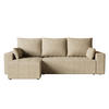 ECKSOFA Tico mit Bettkasten und Schlaffunktion, L-Form/XL-Form, Velourstoff, Universal - Cappuccino, Holzwerkstoff (246/145cm) - 4ALL HOME