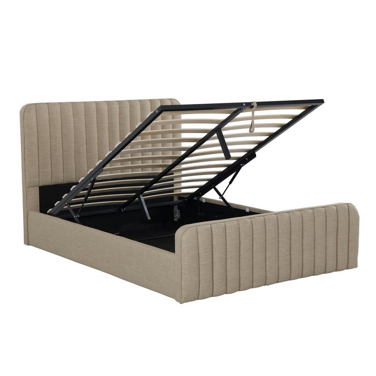 BETT NEVA /160x200 cm mit Lattenrost - Beige - Beige, Holzwerkstoff (160/200cm) - Weber Industries