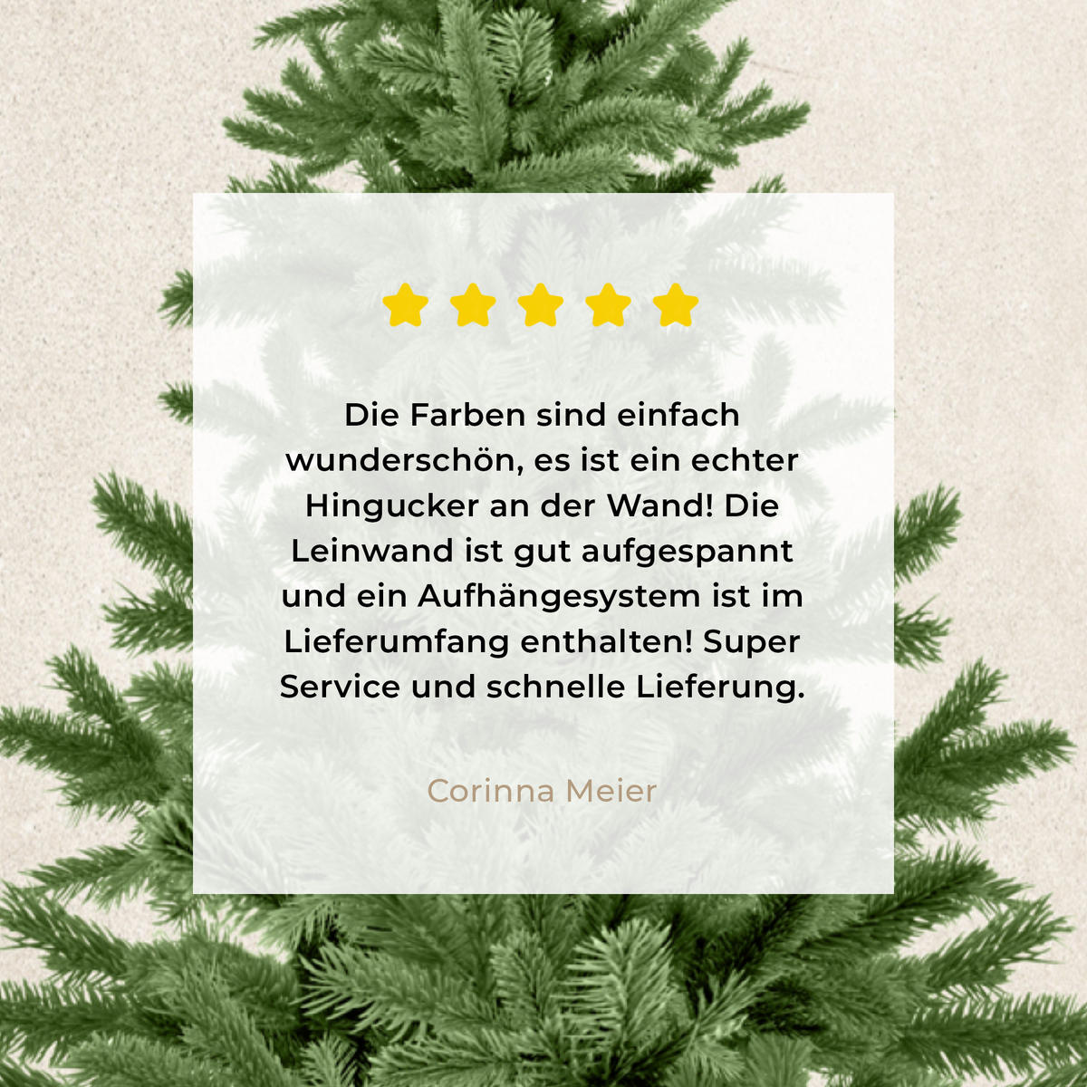 LEINWANDBILD Weihnachtsbaum - Grün - Weihnachten - Feiertage 30x40 cm - Olivgrün, Textil (30/40cm) - MuchoWow