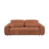 BIGSOFA mit Schlaffunktion und Bettkasten - Terracotta/Schwarz, Kunststoff/Textil (256/91/112cm) - ed exciting design