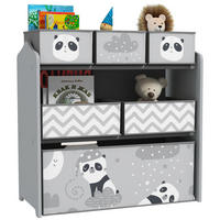 KINDERREGAL DE-17266 6 herausnehmbare Vliesstoffboxen Grau - Grau, Holzwerkstoff (63/66/30cm) - ComfortXL