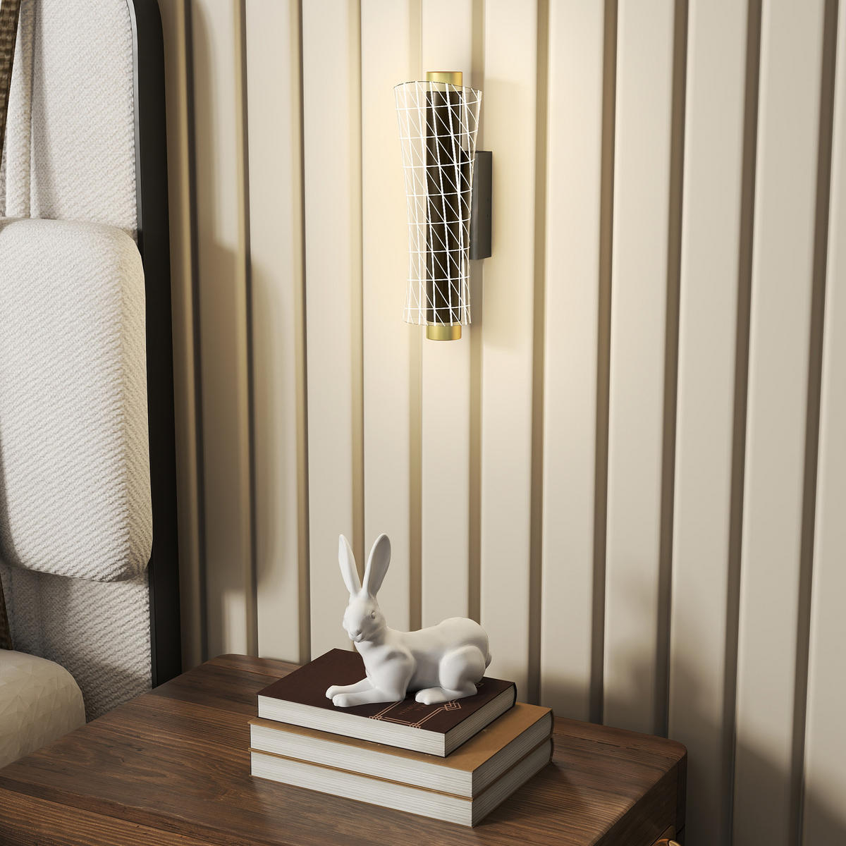 WANDLEUCHTE 2er Set Metall Acryl Schwarz - Schwarz, Metall (11/10.5/30.7cm) - HOMCOM