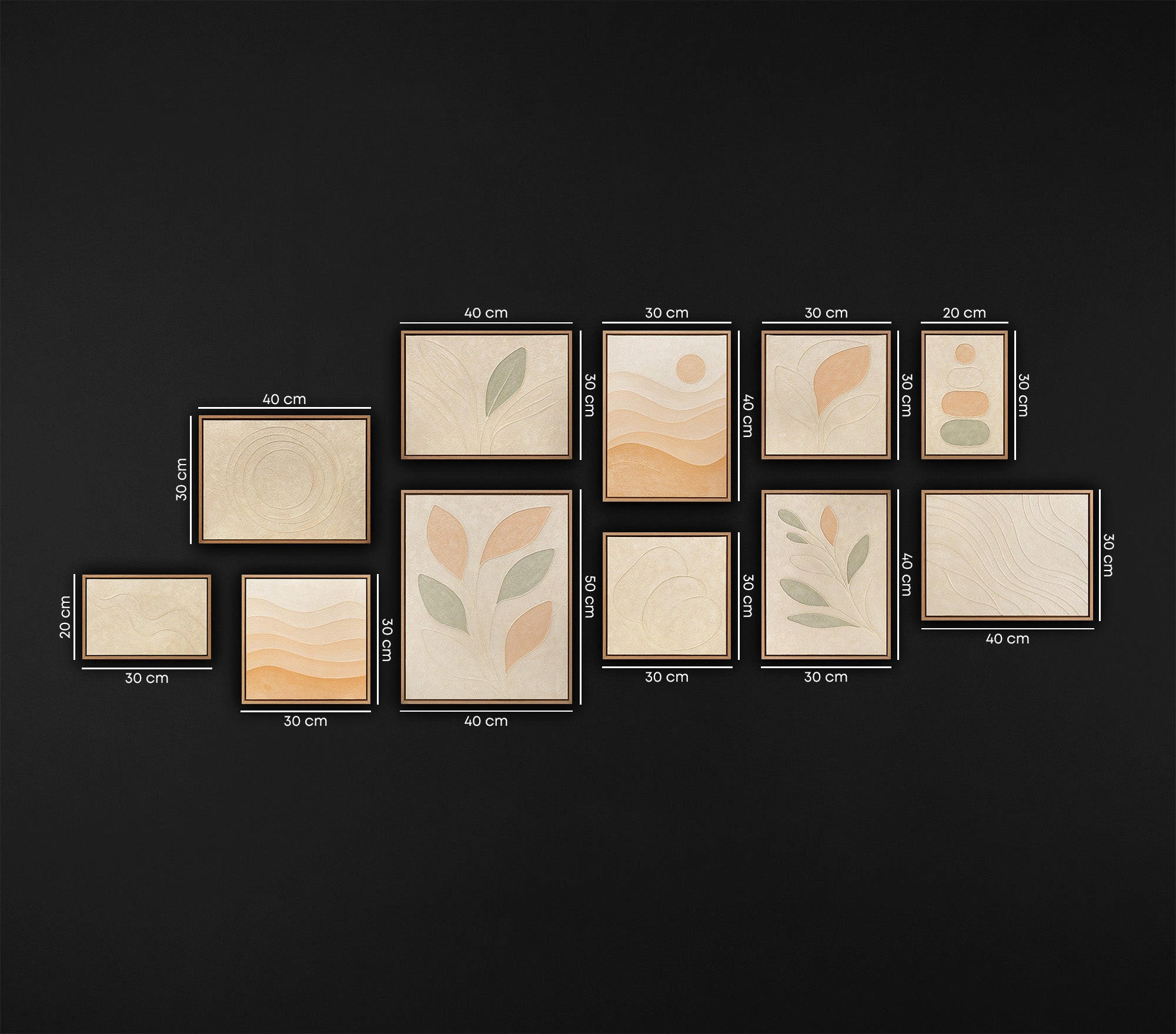YS-art gallery Gemälde Eiche 200x80 cm