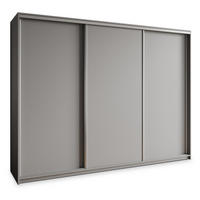 SCHWEBETÜRENSCHRANK NISSE 270/205/60 cm 3-türig Graphitfarben - Graphitfarben, Holzwerkstoff (270/205/60cm) - MASSENO