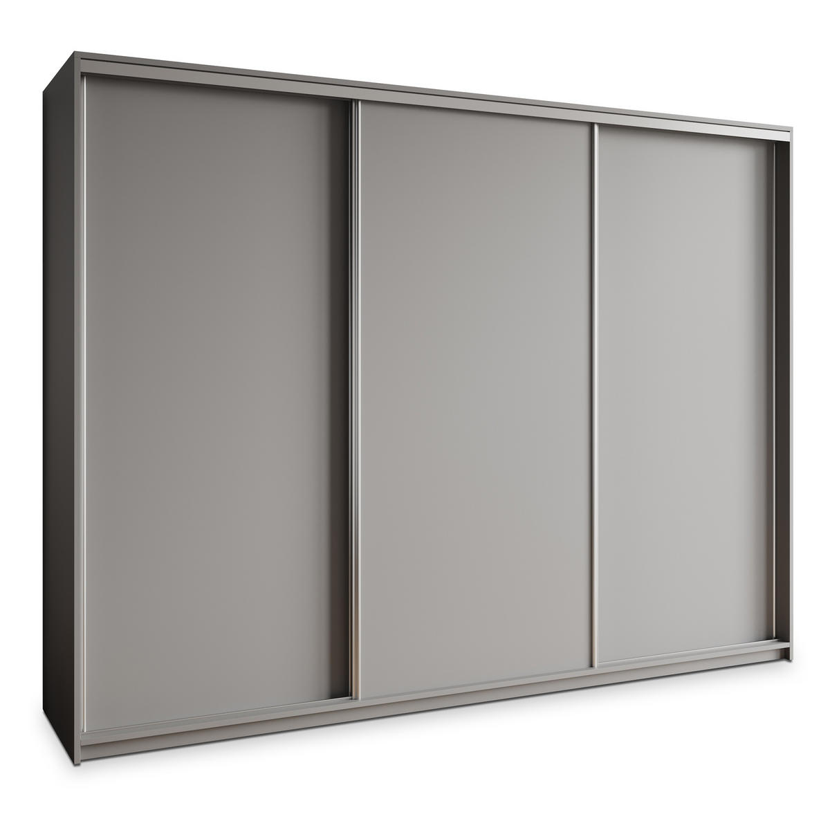 SCHWEBETÜRENSCHRANK NISSE 270/205/60 cm 3-türig Graphitfarben - Graphitfarben, Holzwerkstoff (270/205/60cm) - MASSENO