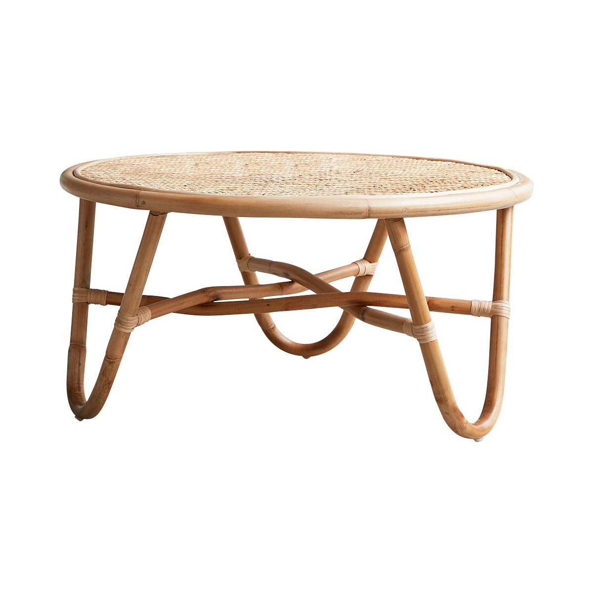 COUCHTISCH Lina Natur aus Rattan - Naturfarben, Naturmaterialien (80/80/40cm) - Tikamoon