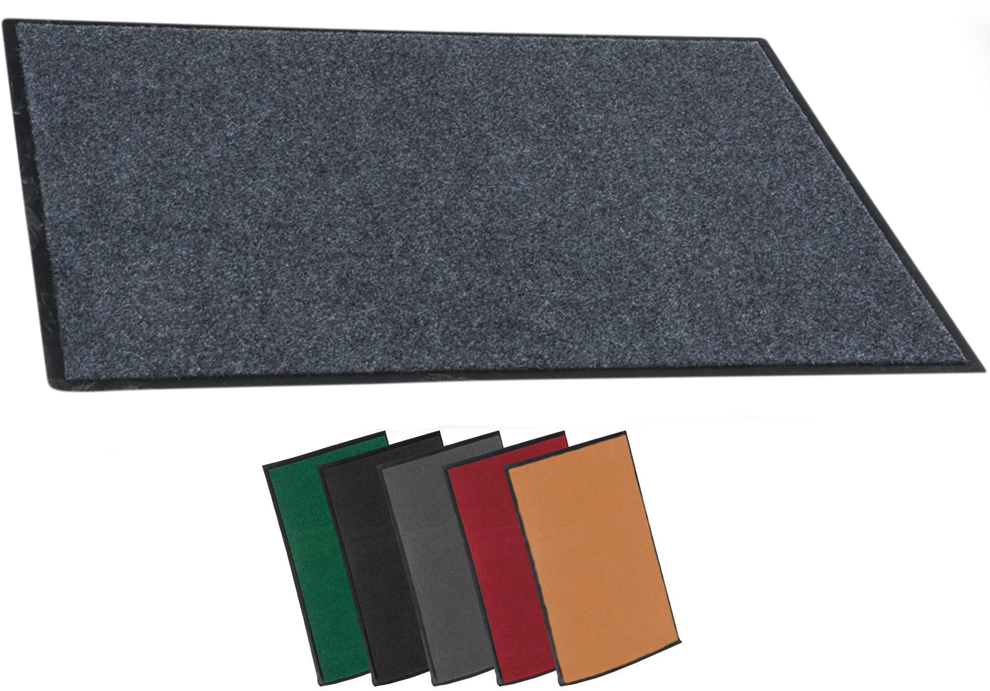 FUSSMATTE 60/40 cm Stoff dunkelgrau - Dunkelgrau, Textil (60/40cm) - CLP