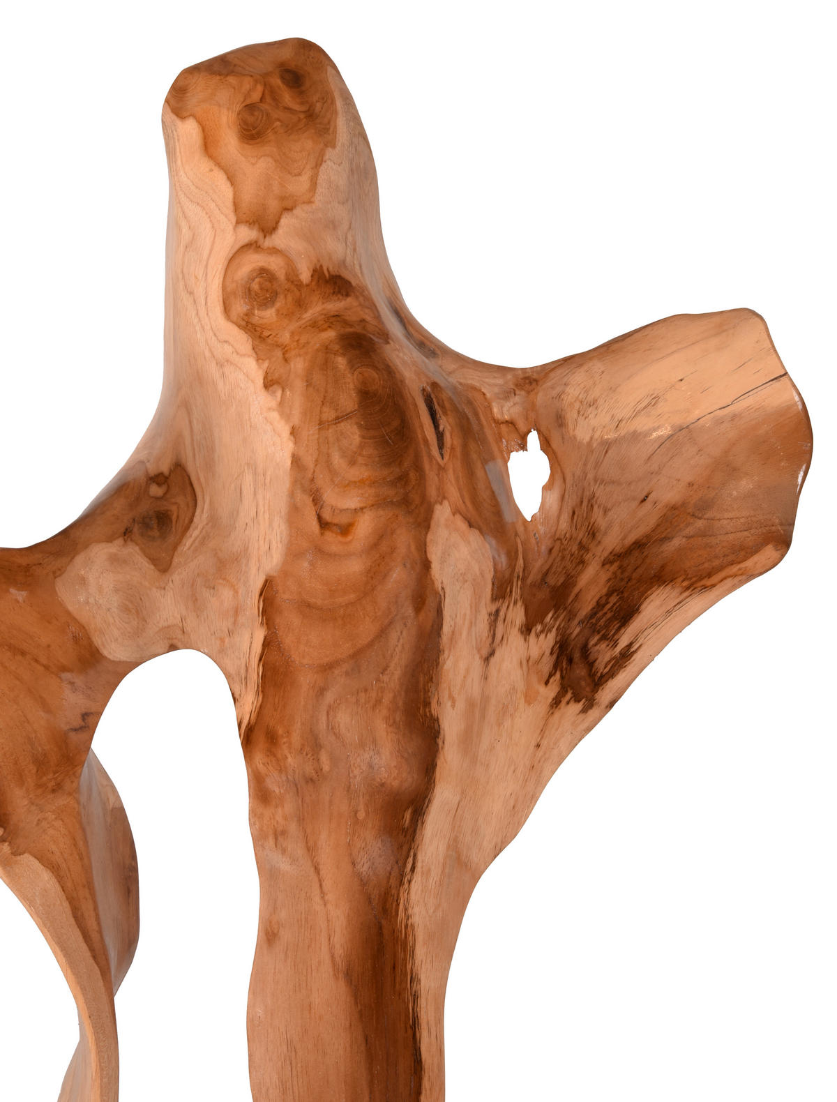 DEKO-SKULPTUR INÉS Teak Lackiert 85x43,5x17cm - Teakfarben, Holz (43.5/85/17cm) - DELUKE