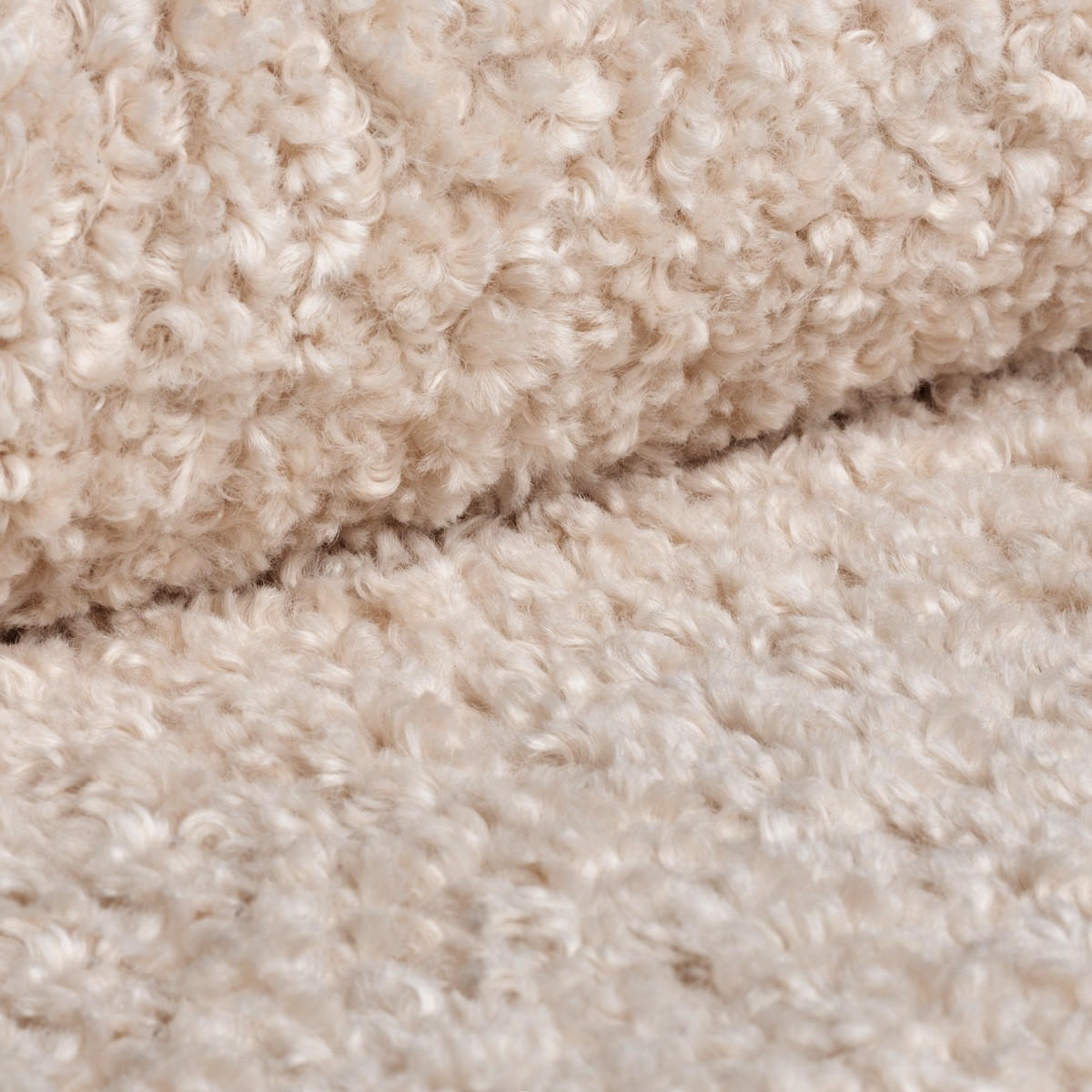 OHRENSESSEL Teddy Creme, Buchenholz Bein, Sessel aus Boucle-Stoff - Buchefarben/Creme, Holzwerkstoff/Textil (88/91/100cm) - Bettso