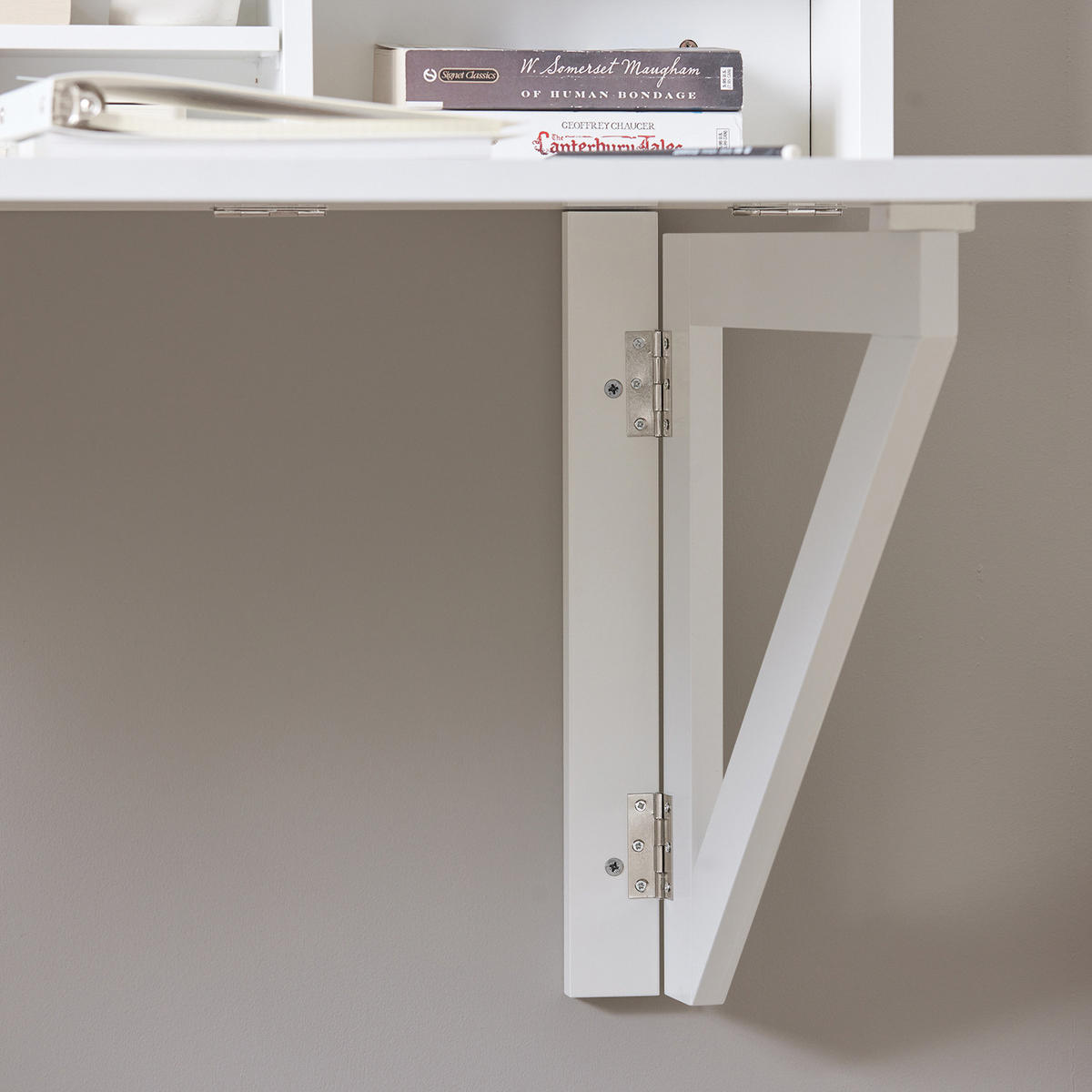 WANDKLAPPTISCH Weiß - Weiß, Holzwerkstoff (90/78/60cm) - SoBuy