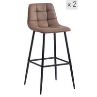BARHOCKER 2er-Set Metall Braun - Braun, Metall (46.5/102/46.5cm) - Nordlys