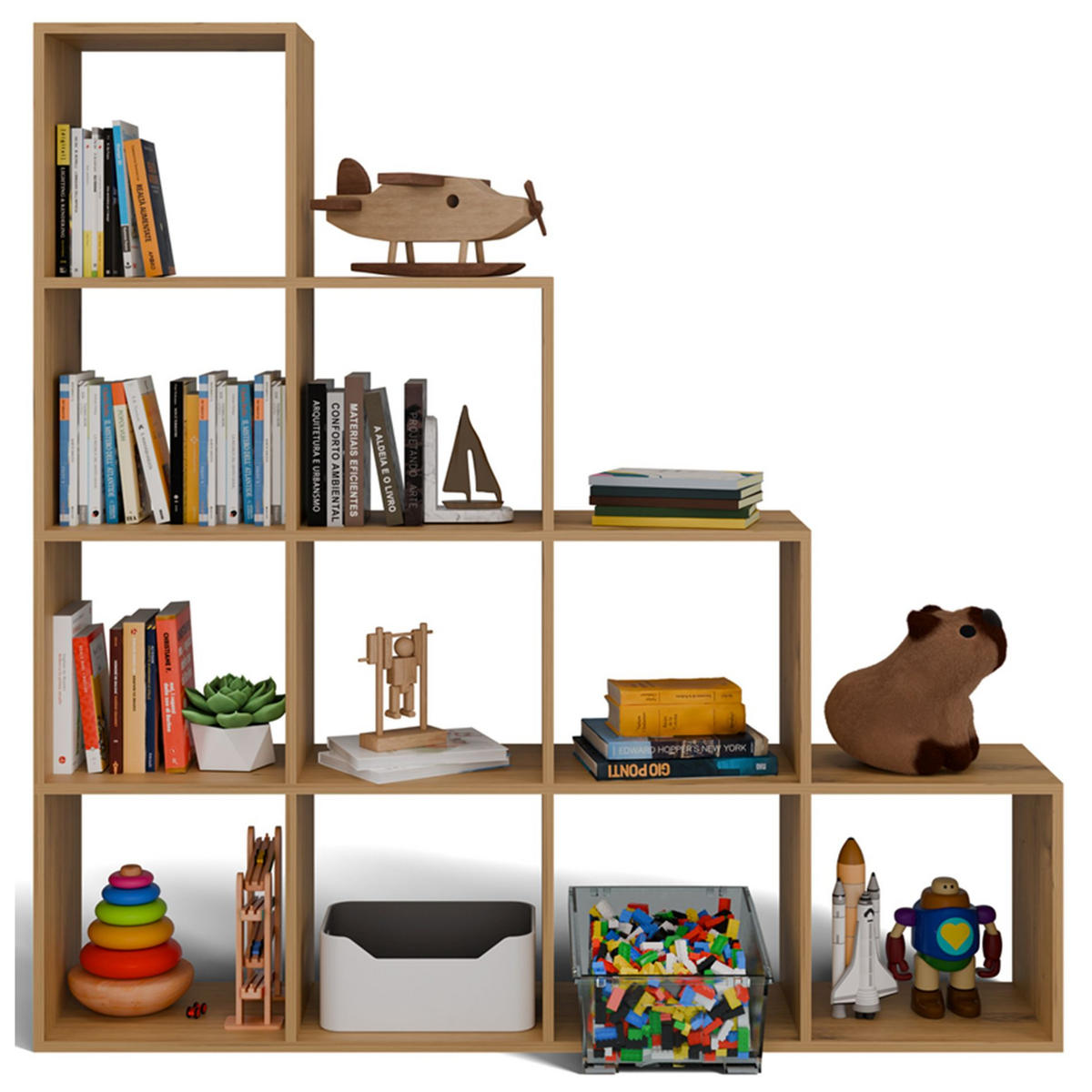 STUFENREGAL Stepi Artisan-Eiche 153 cm - Eichefarben, Holzwerkstoff (153/152/30cm) - Selsey