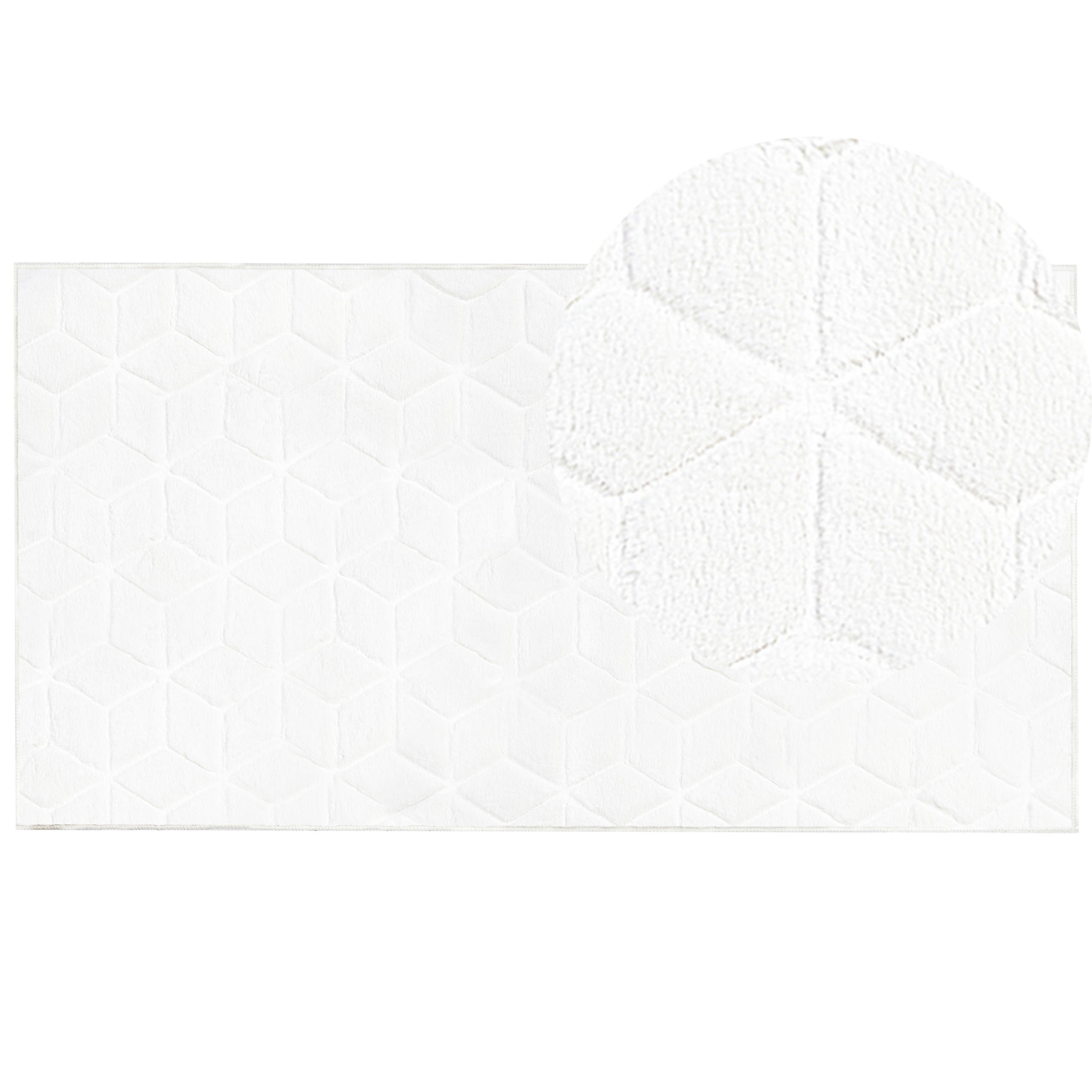 SHAGGY-KUNSTFELLTEPPICH Thatta 150/80 cm - Weiß, Kunststoff (80/150cm) - Beliani