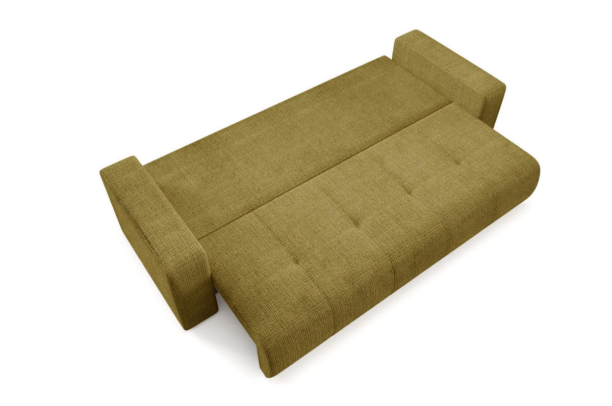 SCHLAFSOFA mit Bettkasten Gelb - Gelb, Textil (244/70/92cm) - Furnisell