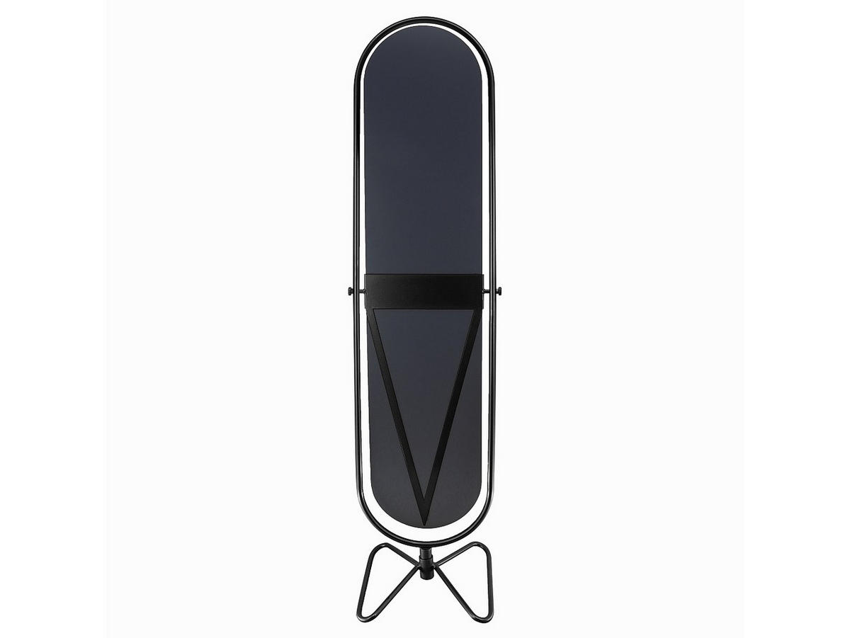 STANDSPIEGEL mit Füßen - 40 cm x 40 cm - Metall - Schwarz - ASATU - Schwarz, Metall (40/169/40cm) - Vente-Unique