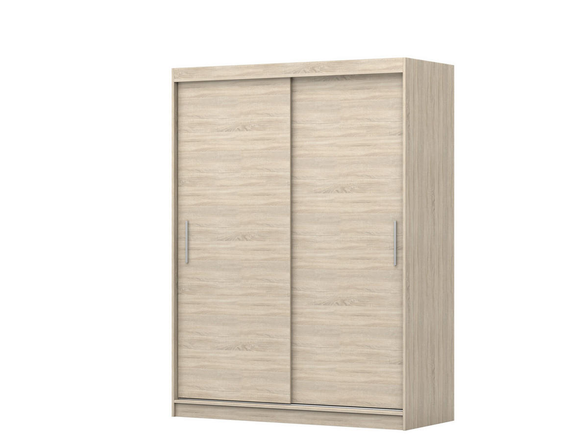 SCHIEBETÜRENSCHRANK -LARA 04 (Sonoma) - Sonoma Eiche, Holzwerkstoff/Metall (150/200/61cm) - Möblo