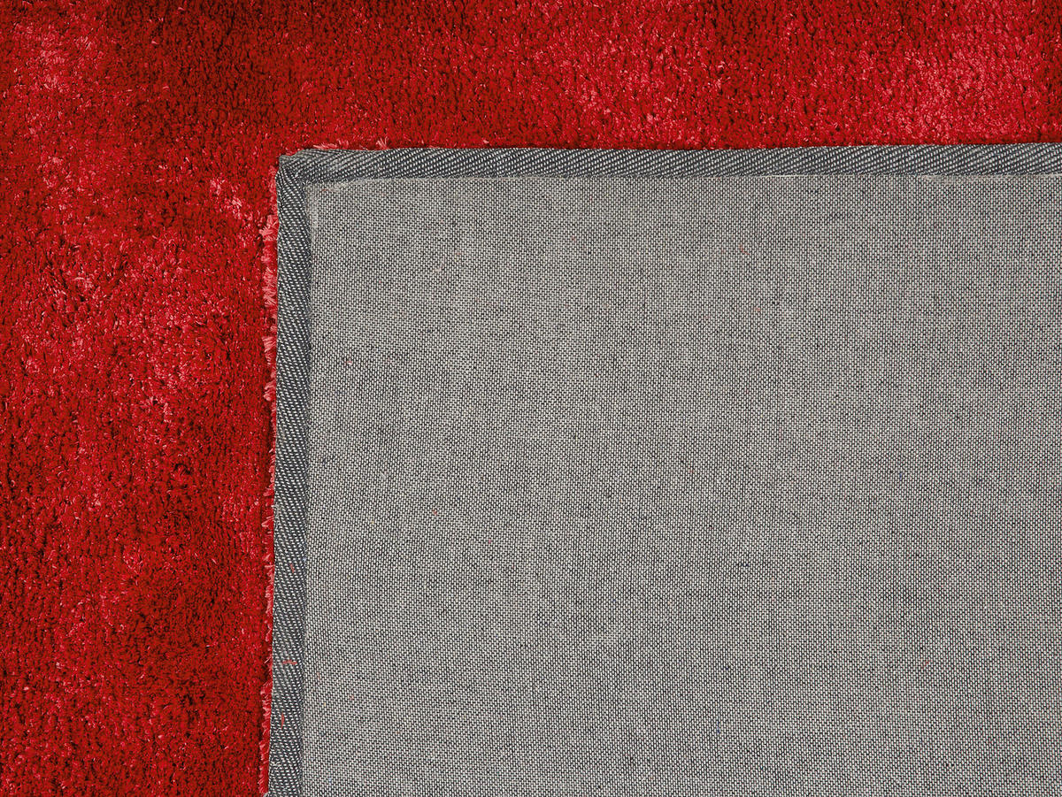 SHAGGY-TEPPICH Evren 200/200 cm - Rot, Kunststoff (200/200cm) - Beliani