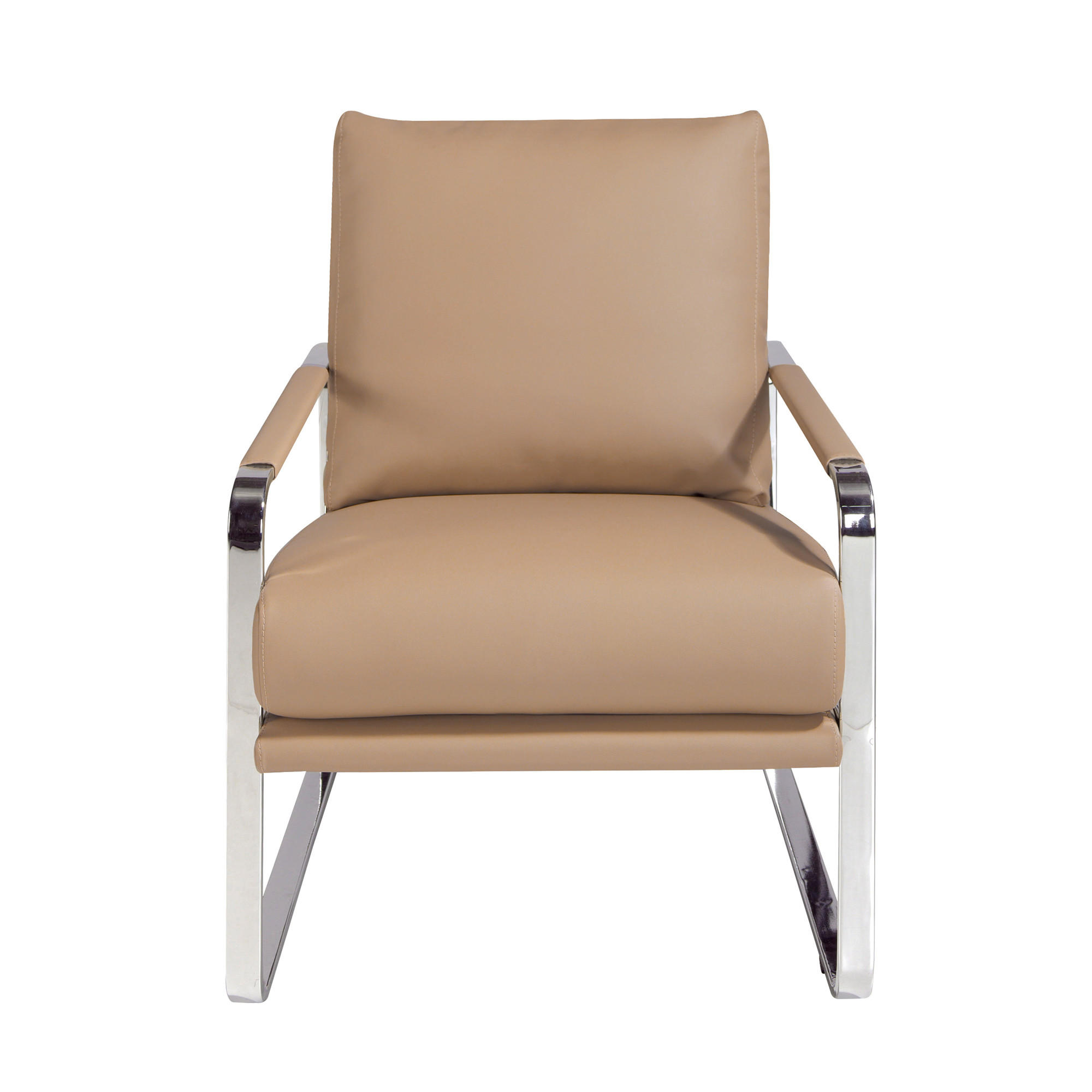 SESSEL Kunstleder Nerz , Stahl - Edelstahlfarben/Grau, Textil (67/89/100cm) - ANGEL CERDA
