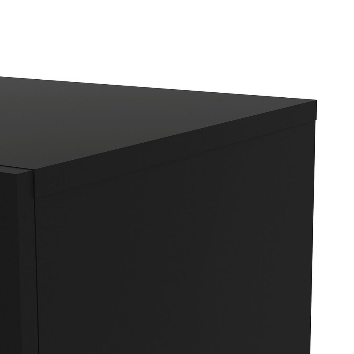 KOMMODE Schwarz - Schwarz, Holzwerkstoff (140/82/40cm) - ebuy24