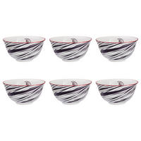 SCHALE (6er Set) Ornaments - Blau, Keramik (15/15/7cm) - BUTLERS