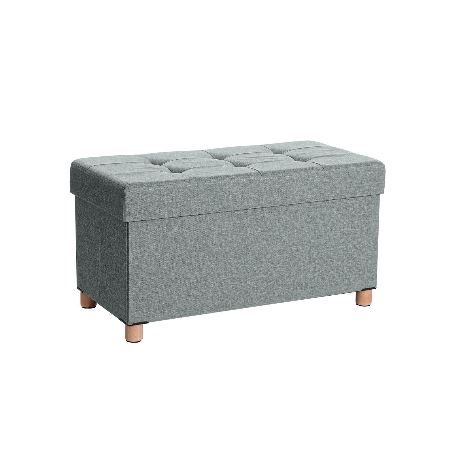 SITZHOCKER - Hellgrau, Holzwerkstoff (38/40/76cm) - Hansiro