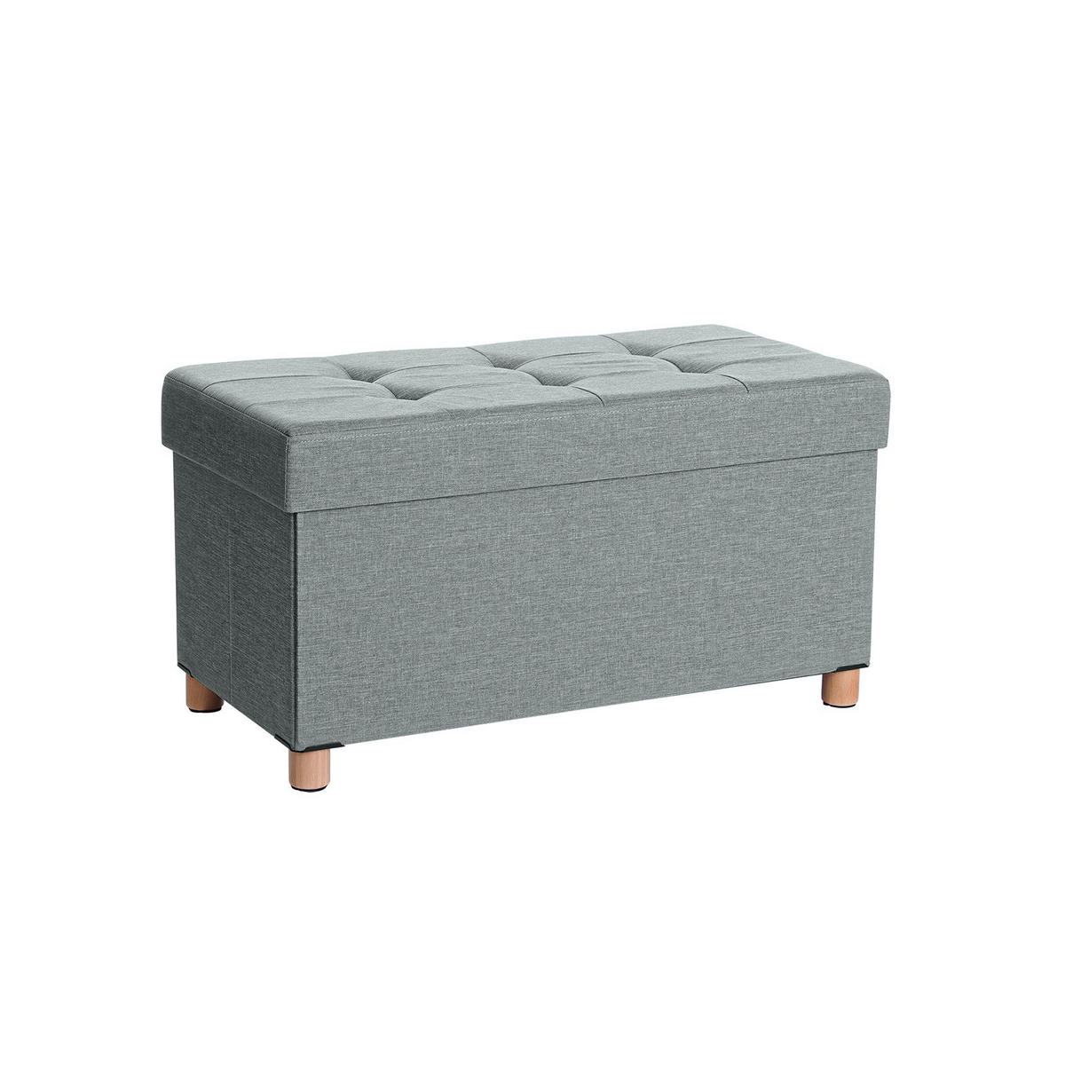 SITZHOCKER - Hellgrau, Holzwerkstoff (38/40/76cm) - Hansiro