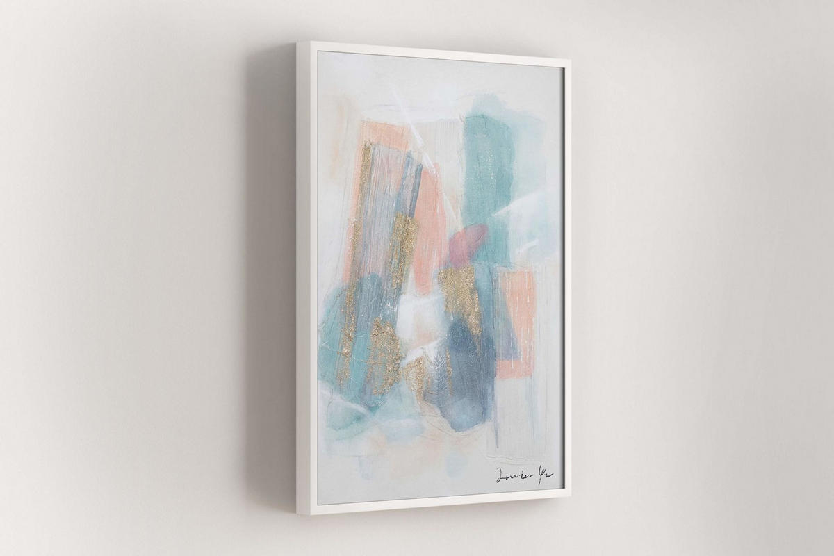 OLEJOMALBA 75/100 cm, Město a architektura - bílá/béžová, dřevo/textil (75/100cm) - KUNSTLOFT