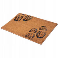 FUSSMATTE „Shoeprint“ 60 x 40 cm, braun - Braun, Kunststoff (60/40cm) - KADAX