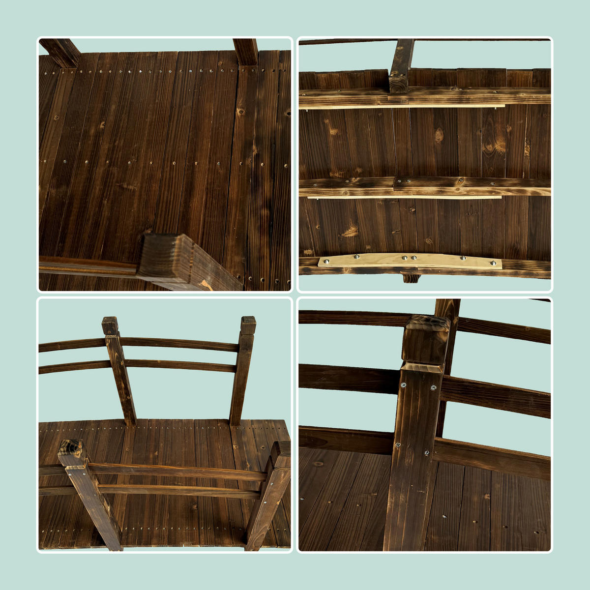 MOST-ZÁHRADY - hnedá, drevo (75/171.5/58cm) - Relaxdays